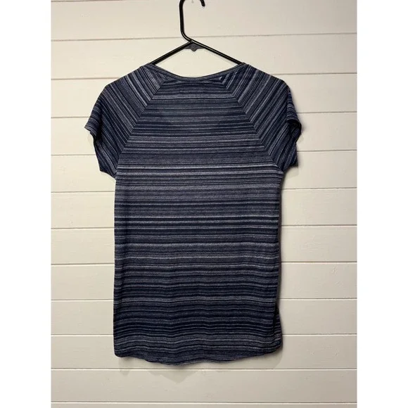 Philosophy Republic Clothing‎ Striped Raglan TShirt Womens XS Navy Blue Viscose - Picture 4 of 6